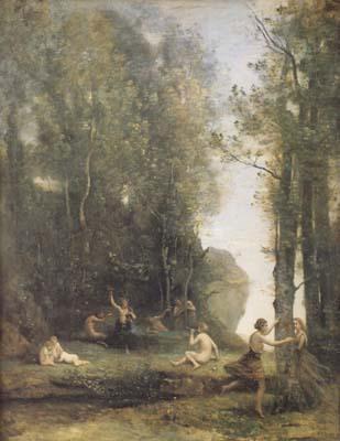 Jean Baptiste Camille  Corot Idylle antique (Cache-cache) (mk11)